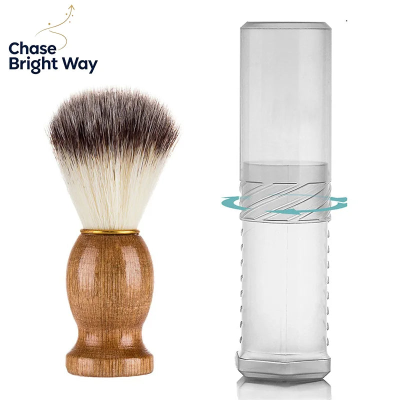 Shaving Brush Travel Case – Adjustable Transparent Holder Tube