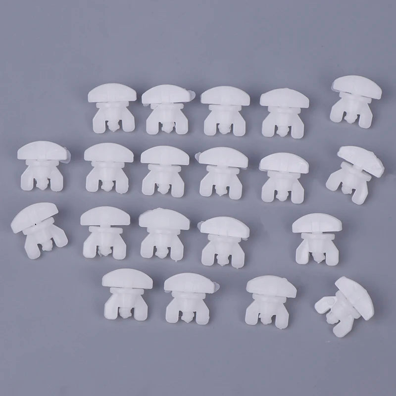 20-Pack White Plastic Curtain Track Stoppers & Drapery Gliders