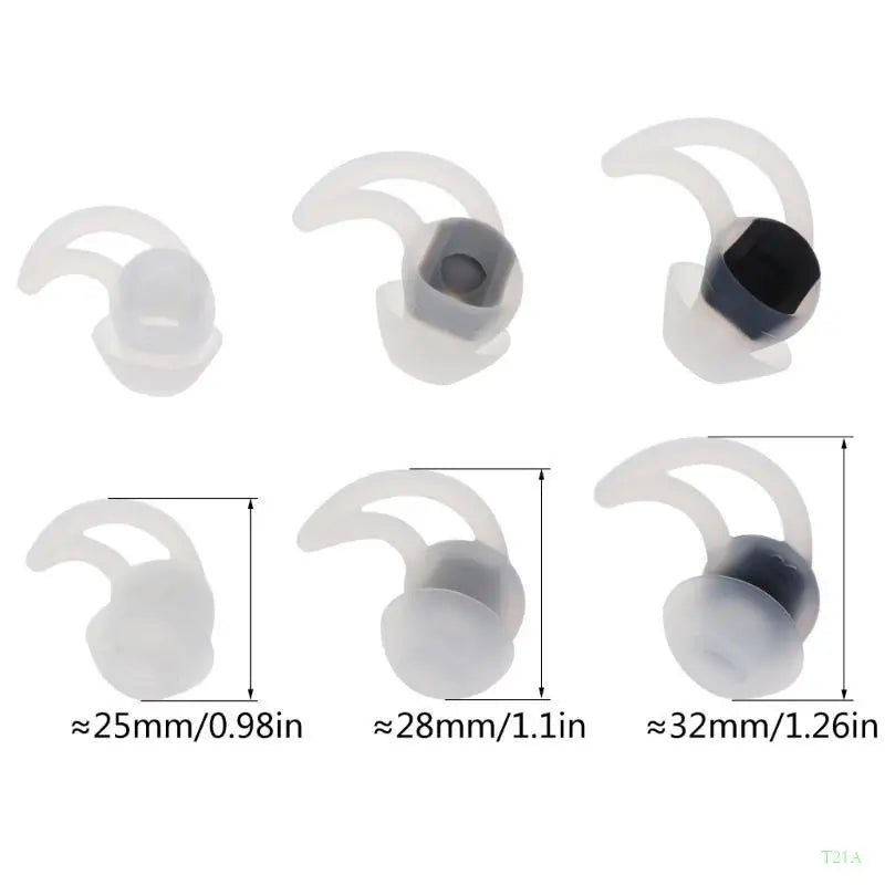 Silicone Earhook Earpads for QC20 QC30 Sport Earbuds – 3 Pairs