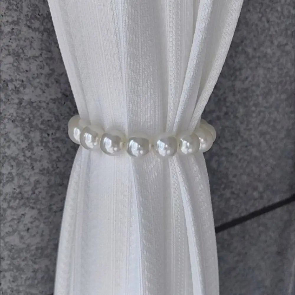 Magnetic Pearl Curtain Tiebacks – No-Drill Holdback Hooks