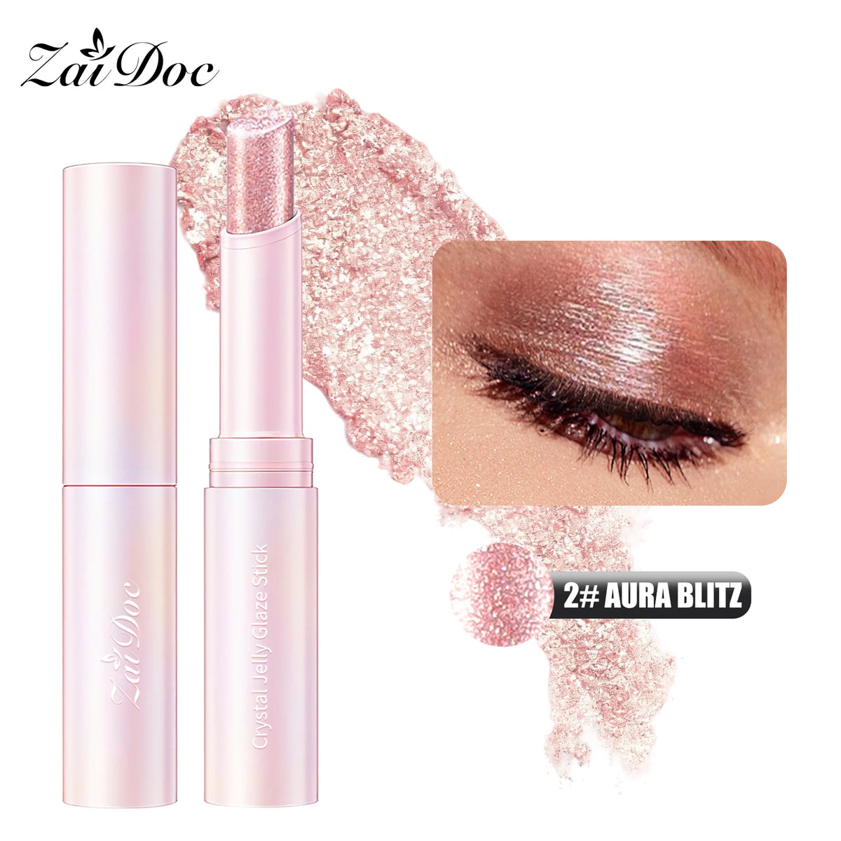 Zaidoc 5-Color Pearl Shimmer Eyeshadow Stick Set | High Pigment
