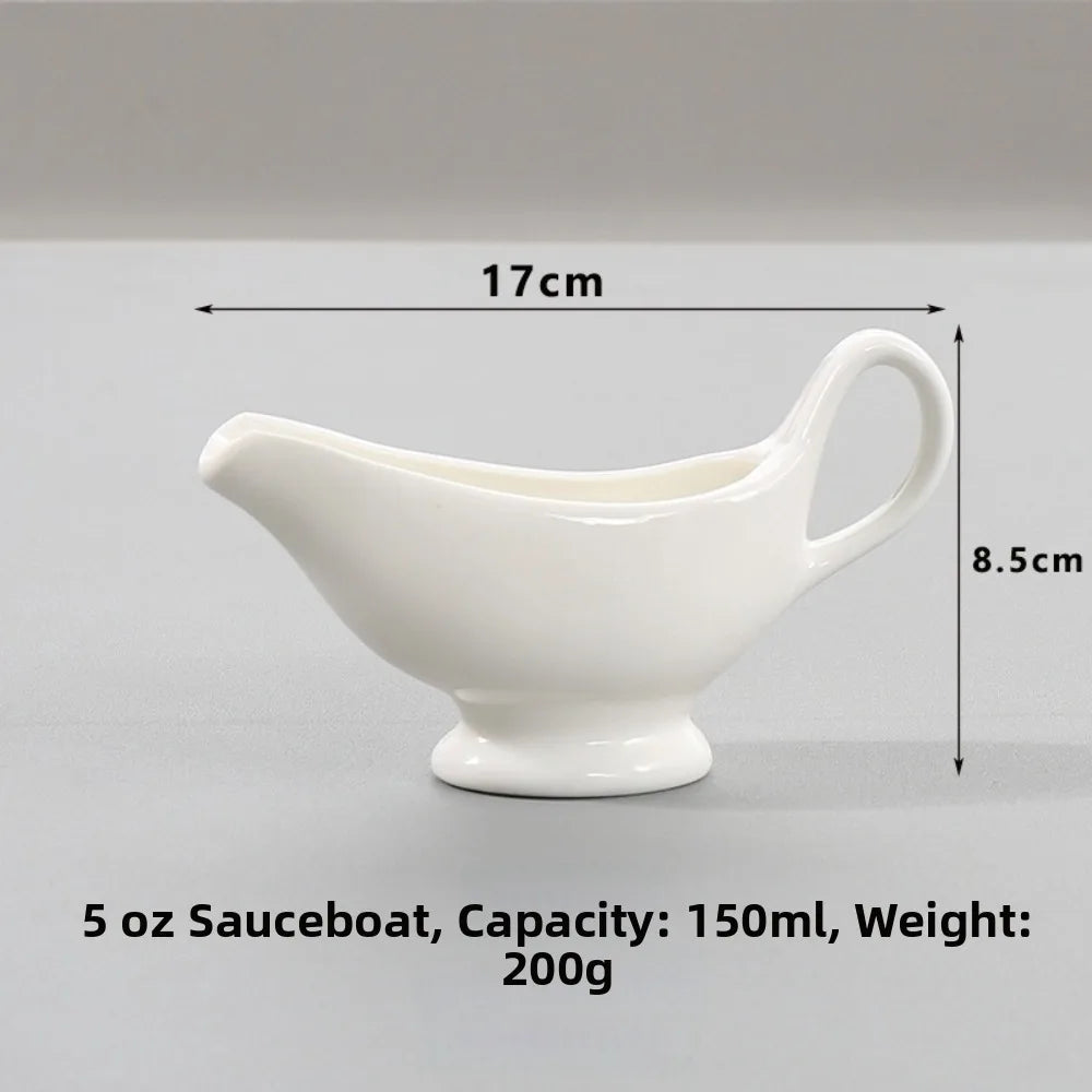 White Ceramic Creamer Pot – Mini Milk & Seasoning Jar