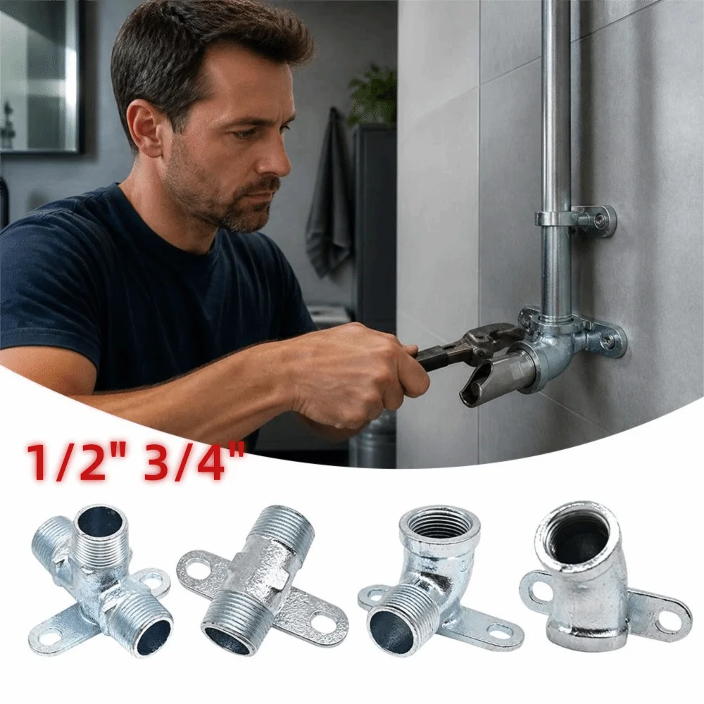 Malleable Cast Iron Wall Mount Threaded Pipe Fitting | DN15 DN20