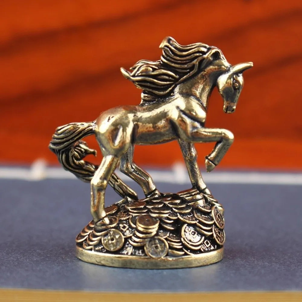 Brass Zodiac Horse Figurine – 2026 Year of the Horse Décor