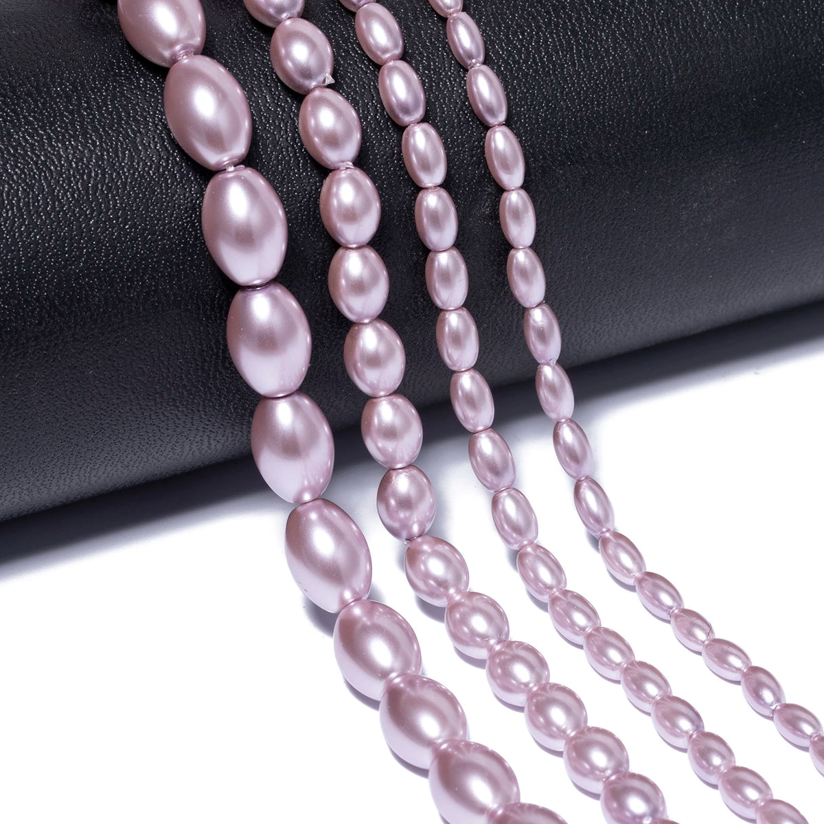 Rice Shape Glass Imitation Pearl Beads – 4 Sizes Multicolor DIY
