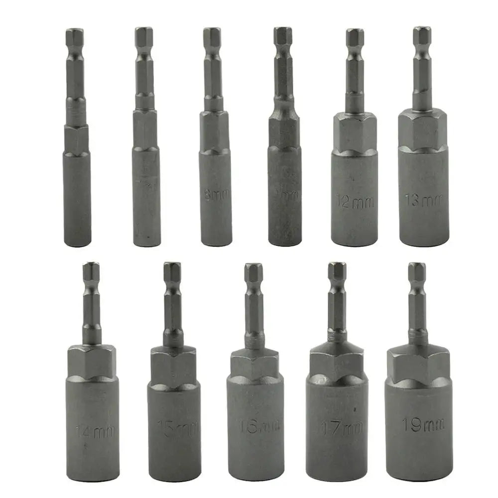 Magnetic Hex Nut Driver Drill Bit Adapter 1/4" – 5.5–19mm