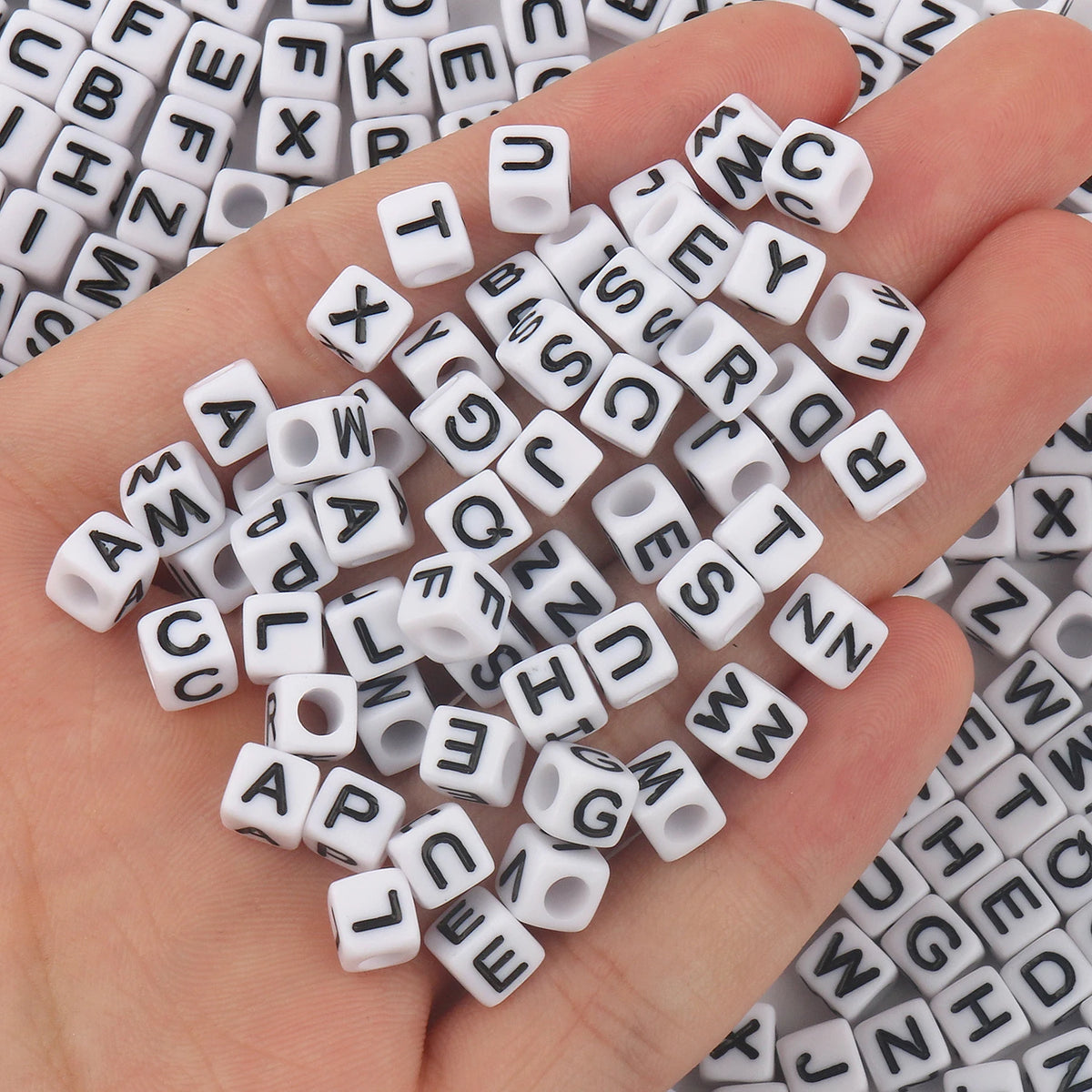 Pink Acrylic Letter Beads – Alphabet Spacer Beads for DIY Jewelry
