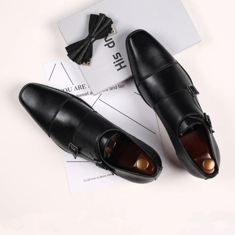 Men's Black Square Toe Oxford Dress Shoes | EU 39–48