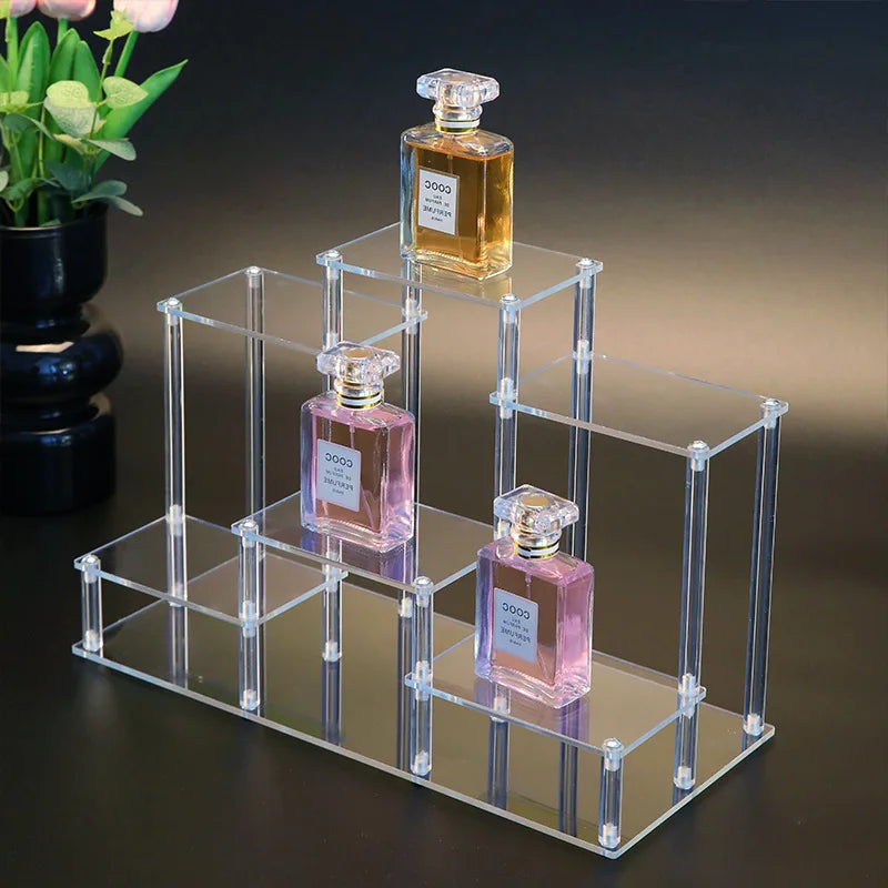 Multi-Tier Clear Acrylic Display Stand for Collectibles & Decor
