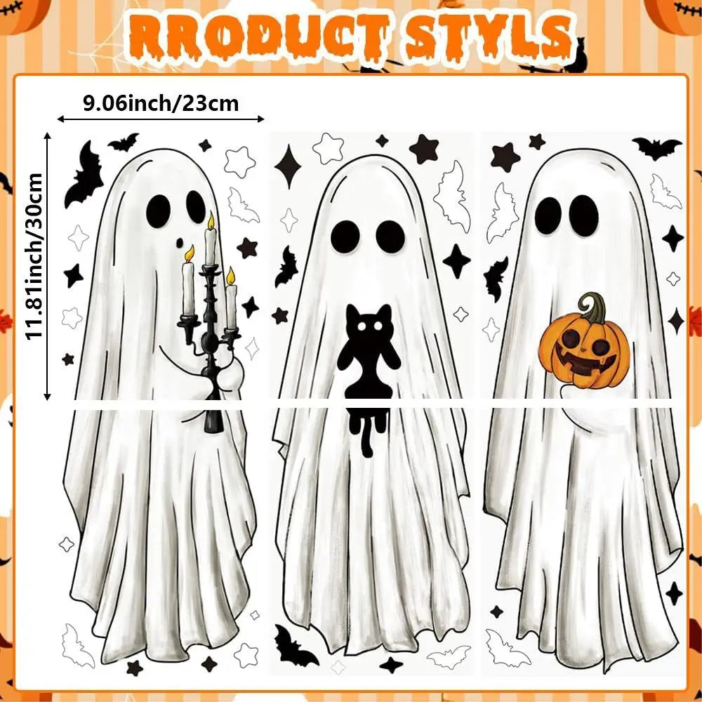 Halloween Wall Stickers – Pumpkin, Bat, Ghost PVC Decals