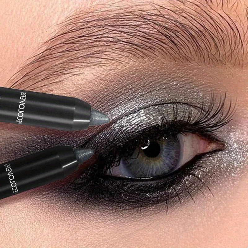 Pearlescent Shimmer Eyeshadow Pencil – Black & Grey Highlight Pen