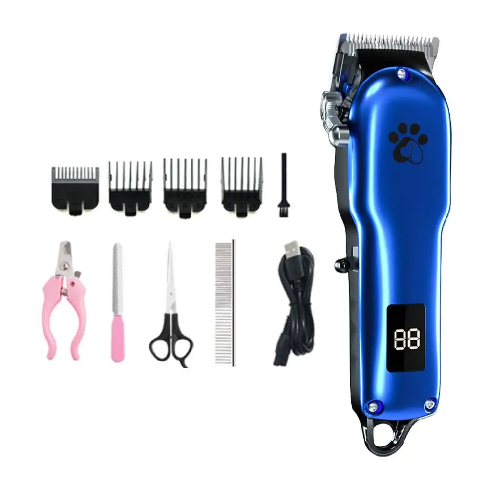 USB Rechargeable Electric Dog & Cat Clipper – Low Noise Groomer