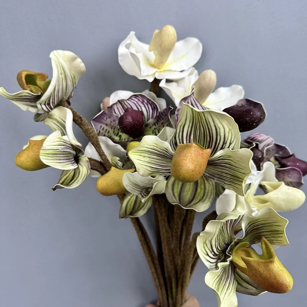 EVA Artificial Orchid Branch – Real Touch Flocked Fake Flower