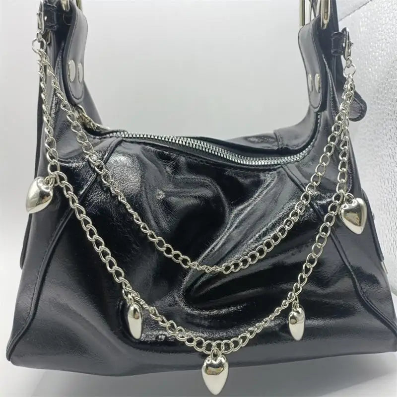 Y2K Metal Pearl Chain Bag Strap with Star Pendants | DIY Handle