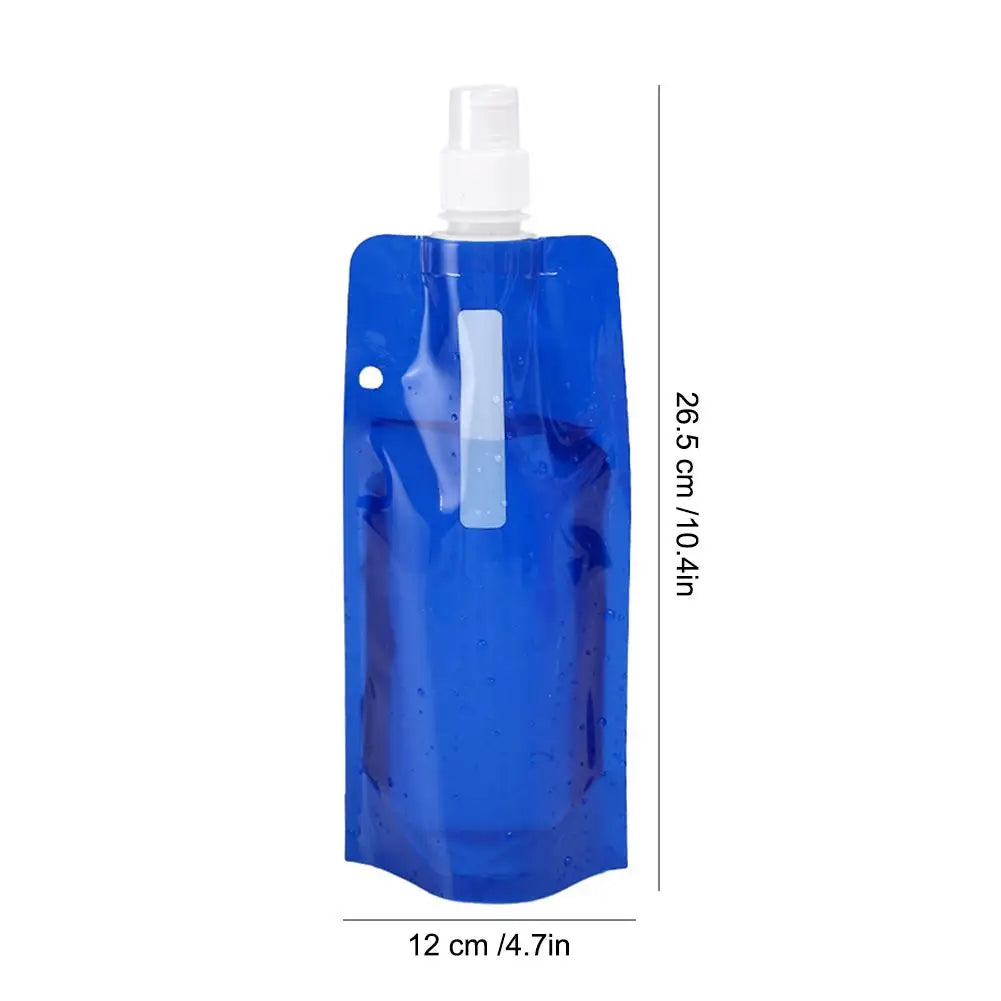 Foldable Sport Water Bottle 480ml – BPA-Free Collapsible Bag