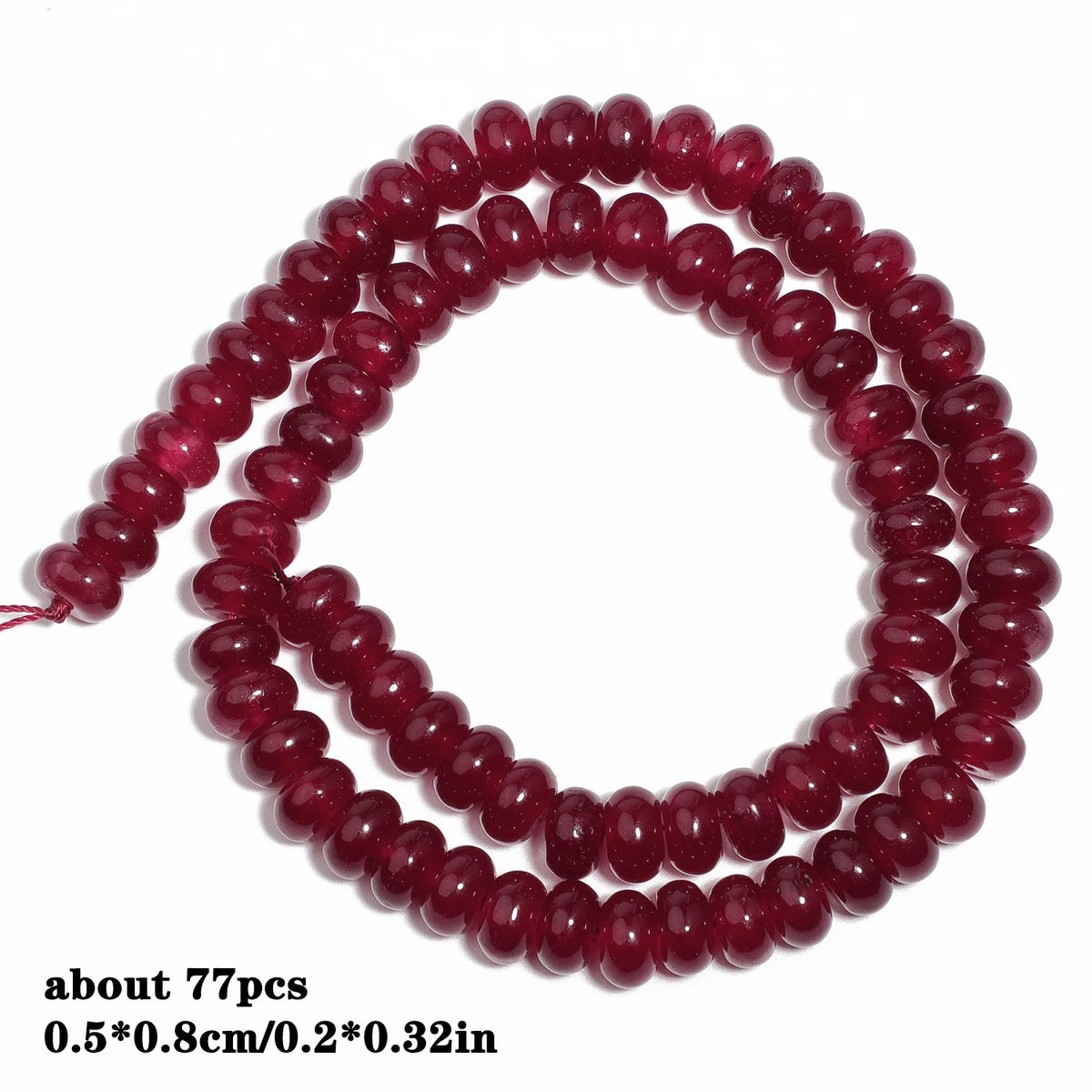 Red Chalcedony Stone Beads – Droplet, Square & Round DIY Jewelry