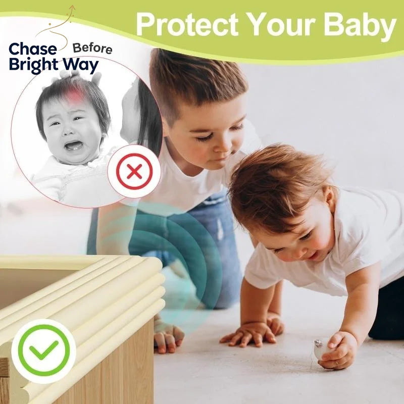 W-Shape Baby Safety Corner Bumper Strip – Foam Edge Guard