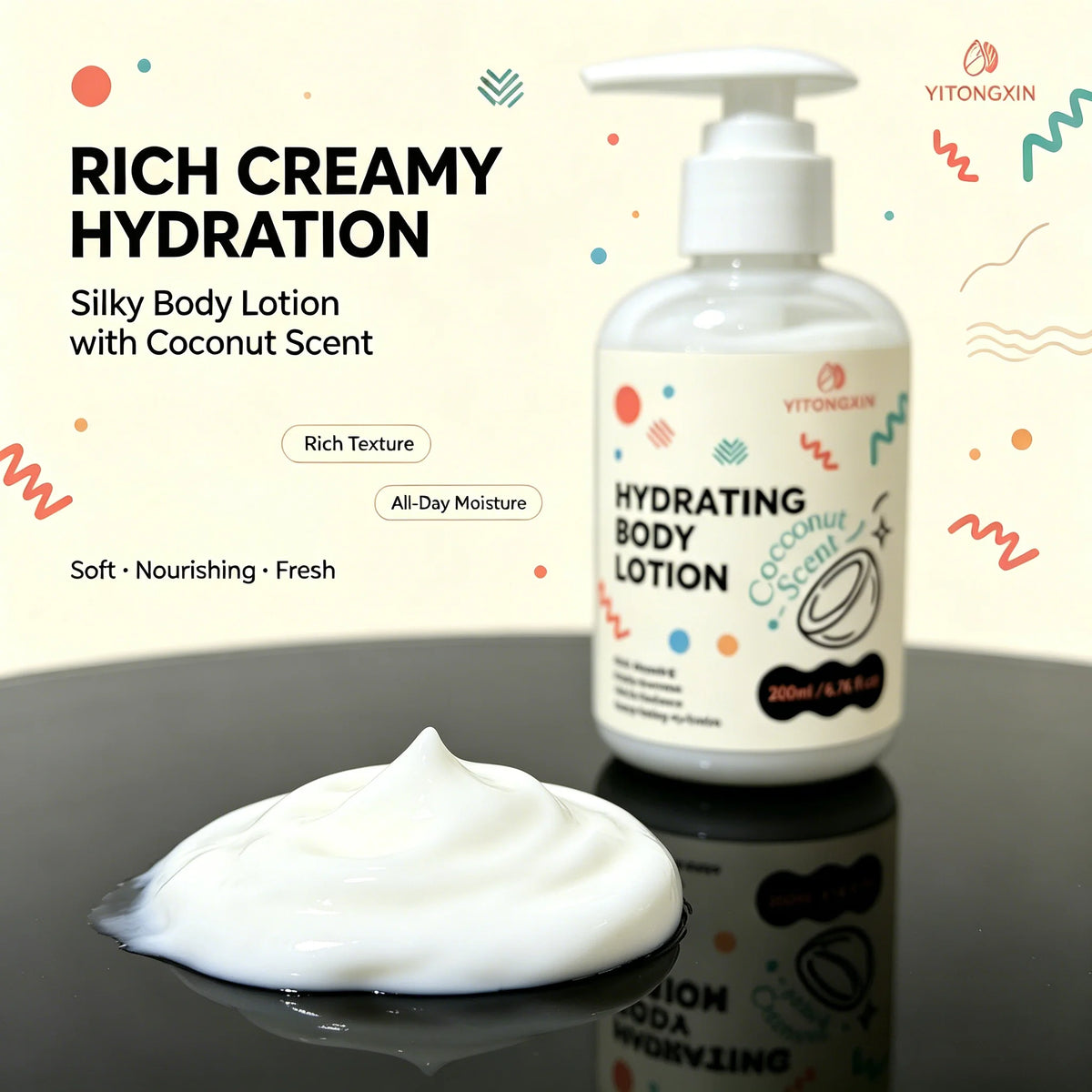 Vitamin E Coconut Body Lotion – Daily Moisturizing Cream 200ml