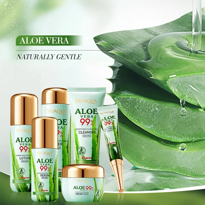 Aloe Vera 6-Piece Skincare Set – Cleanser, Toner & Eye Cream