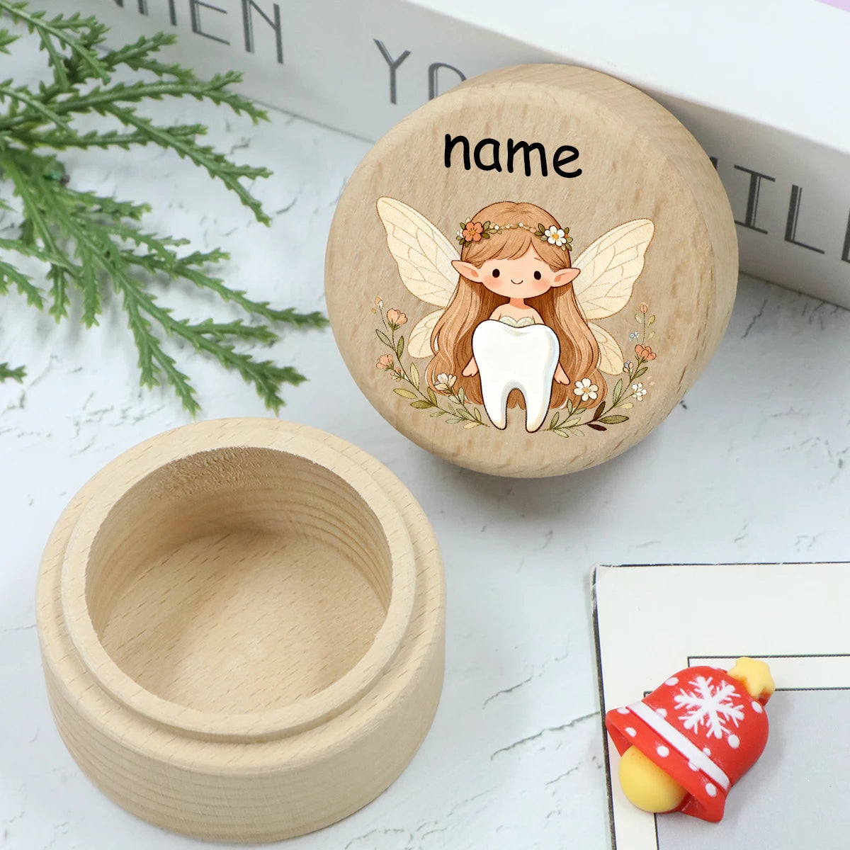 Personalized Wooden Baby Tooth Keepsake Box – Custom Engraved