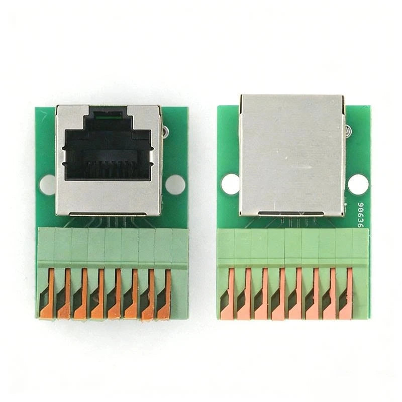 RJ45 Adapter Board Solder-Free Terminal Block | DIN Rail Mount