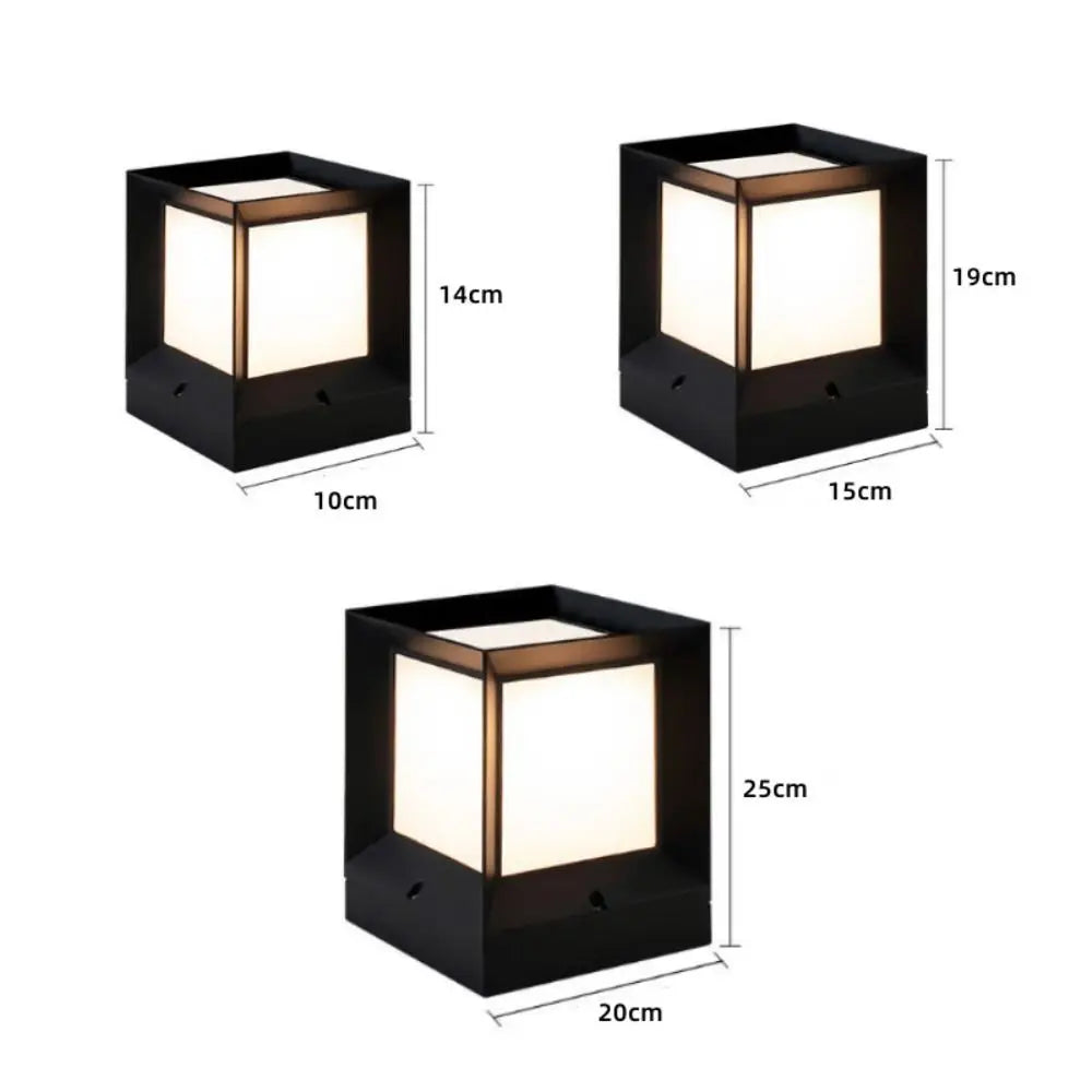 Modern E27 Outdoor Pillar Cap Light | IP54 Waterproof 220V