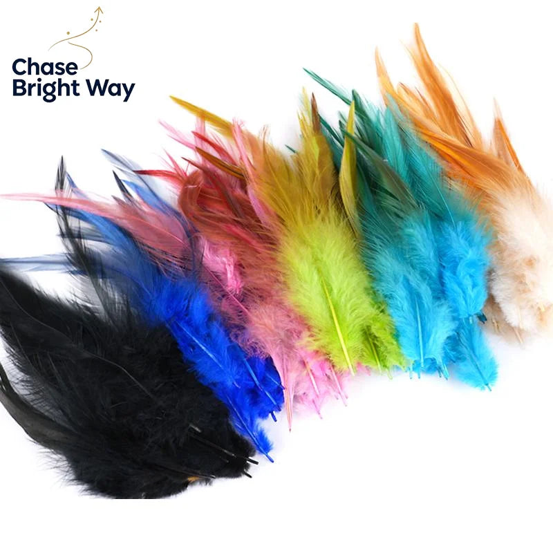 50-Pack Natural Chicken Feathers 7–15cm – DIY Crafts & Décor
