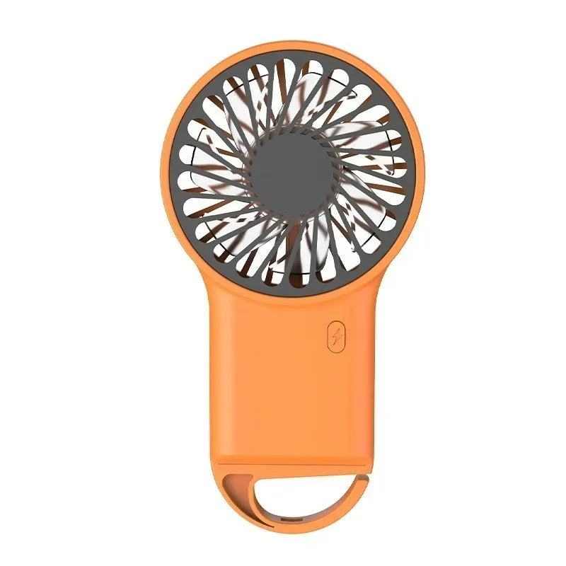 Cute Cartoon Mini Fan – Foldable USB-C Rechargeable Handheld