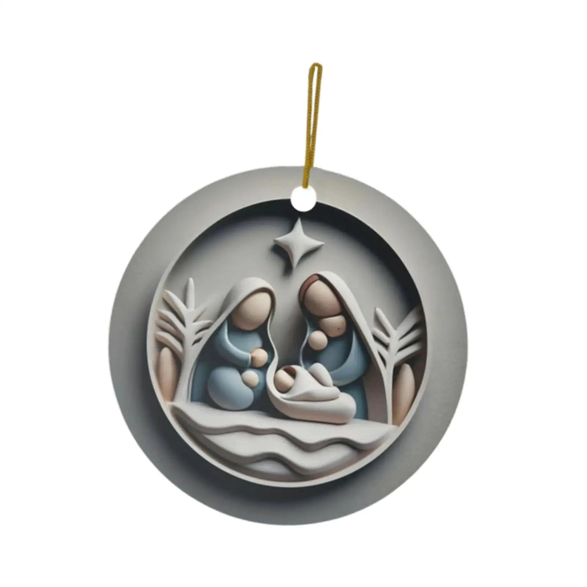 Nativity Christmas Hanging Ornament – Acrylic Pendant 7.5cm