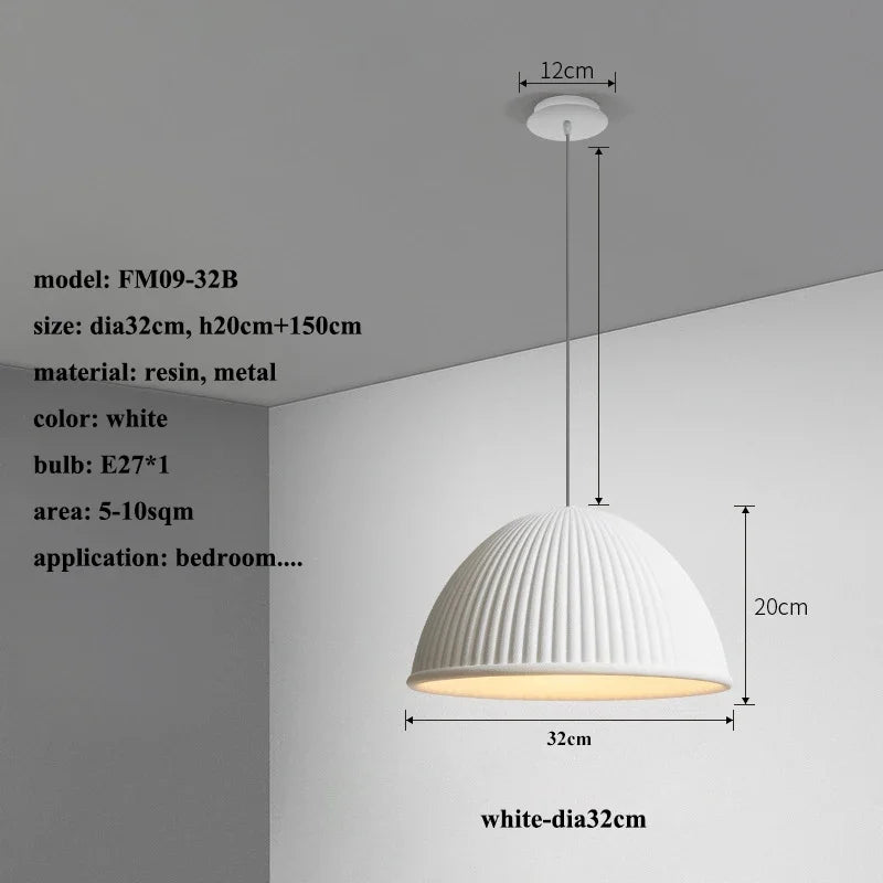 Wabi Sabi Semicircle LED Pendant Light | Modern Hanging Lamp