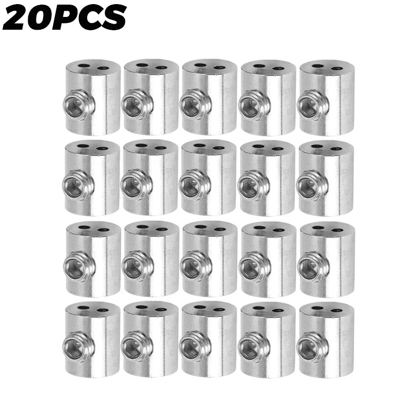 Alloy Wire Rope Clips – Adjustable Dual-Hole Cable Clamps 2-Pack