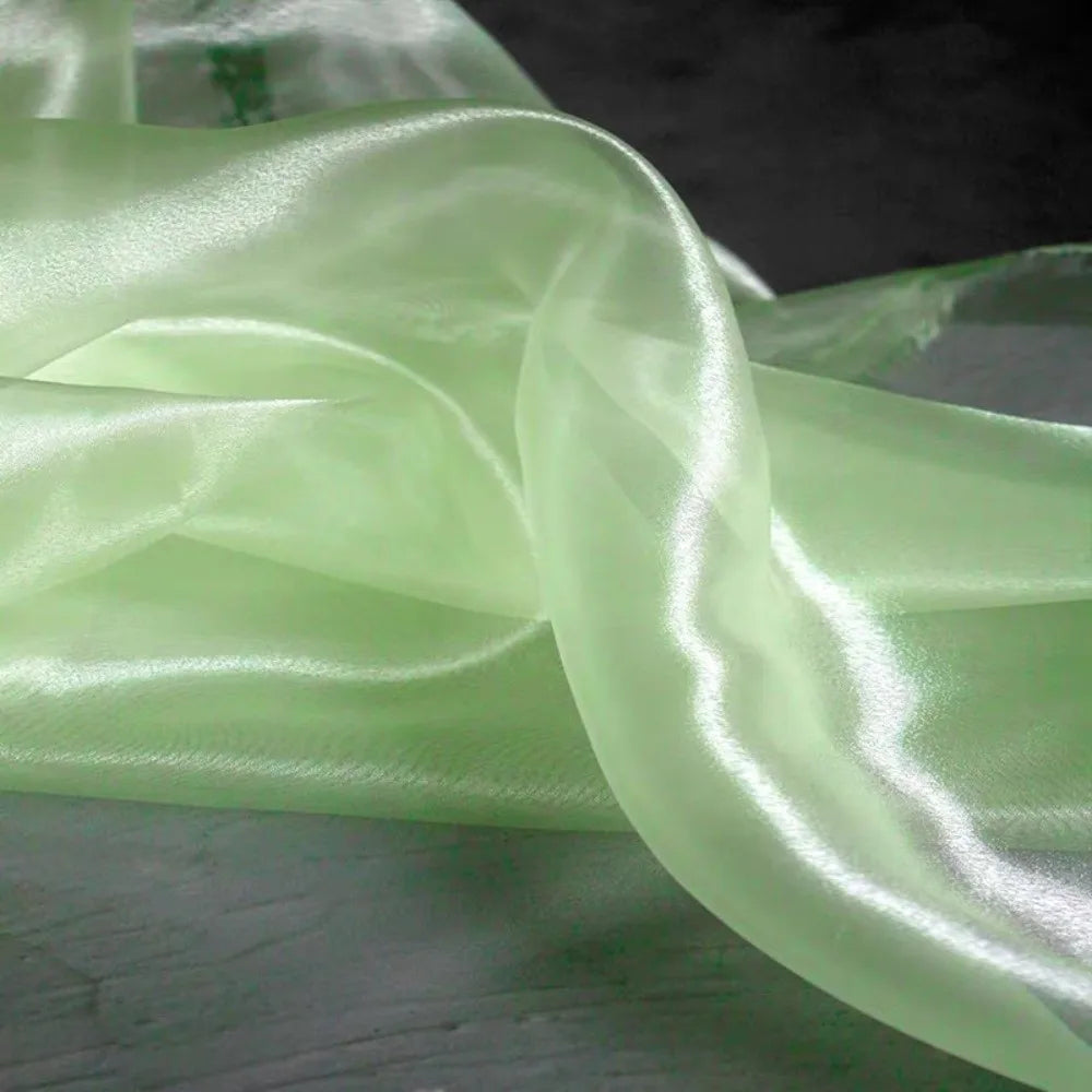 Crystal Organza Fabric – Glossy Sheer Mesh Cloth 1m × 1.5m