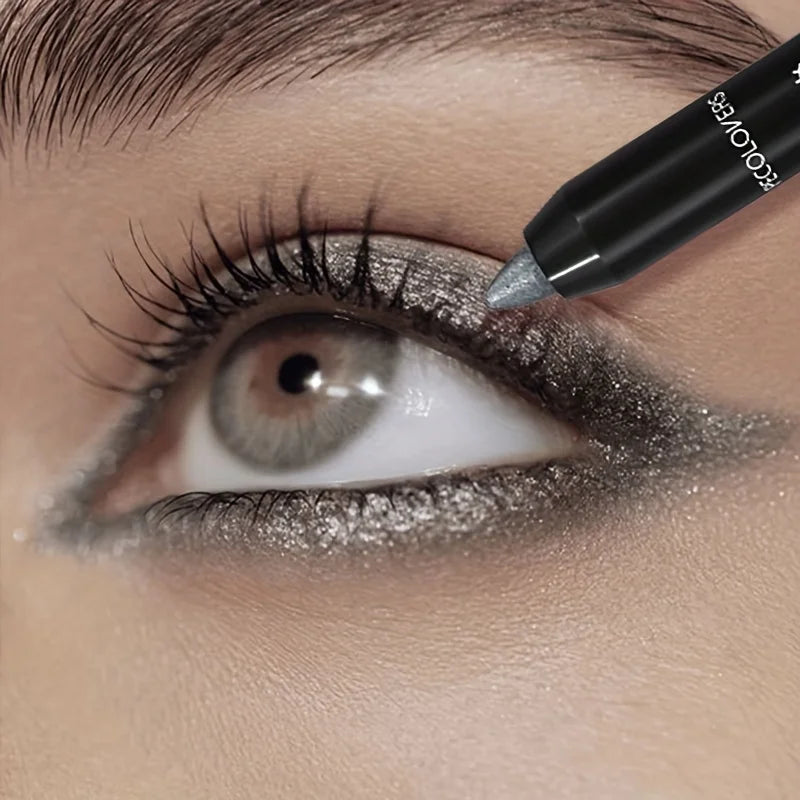 Pearlescent Eyeshadow Pencil – Black & Grey Shimmer Eye Shadow Pen