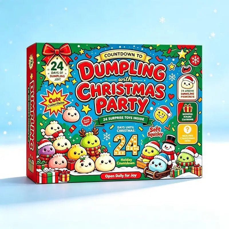 24-Day Christmas Advent Calendar – 24 Squishy Dumpling Toys