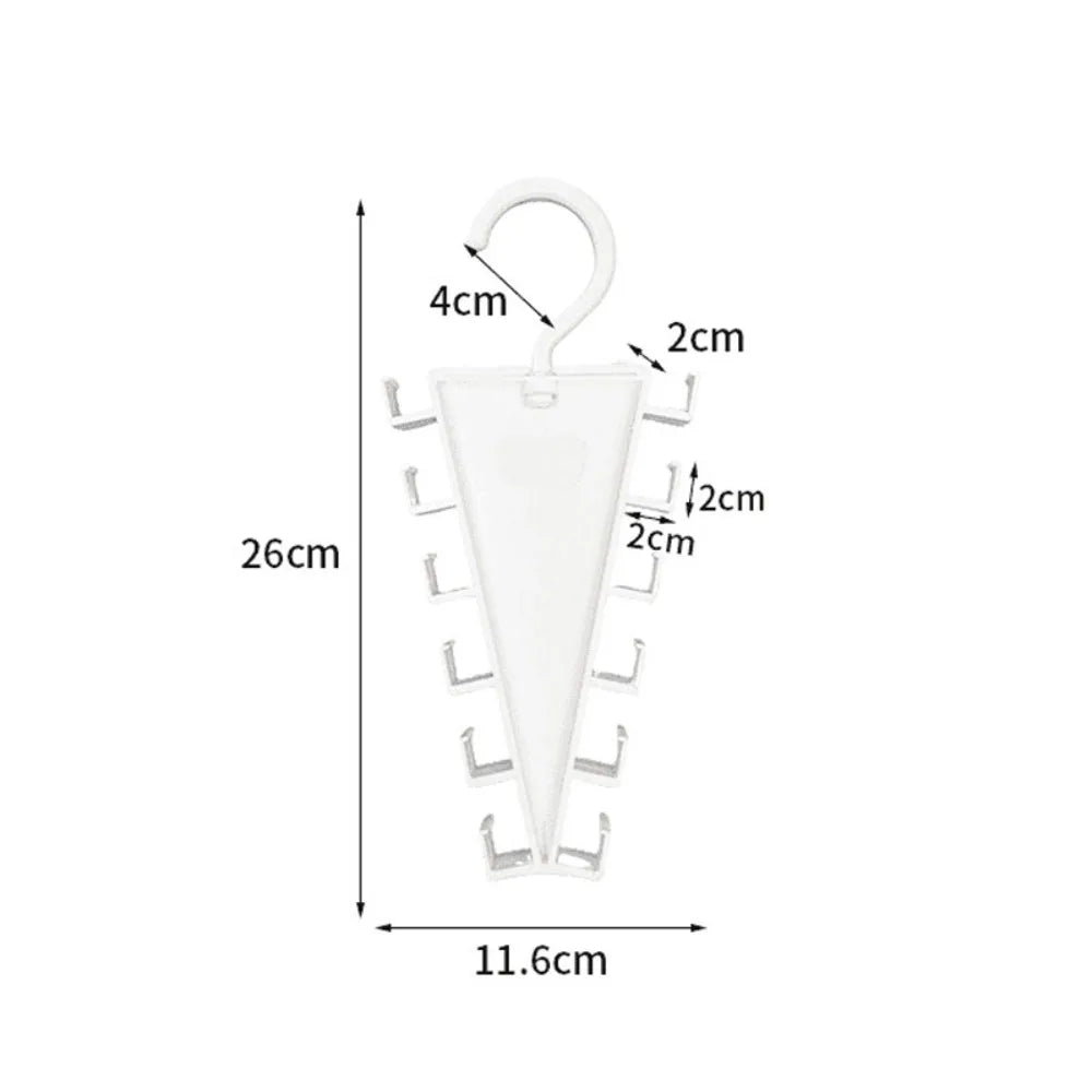 Wall Mounted V-Shape Hat Rack – 12 Rotatable Double-Sided Hooks
