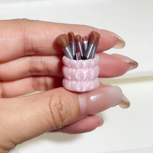 1/12 Dollhouse Miniature Makeup Brush & Pen Holder Set