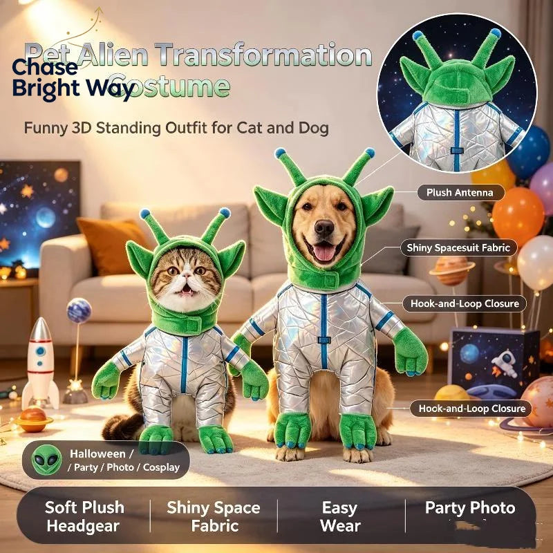 Alien Pet Costume – Funny Dog & Cat Holiday Cosplay Outfit