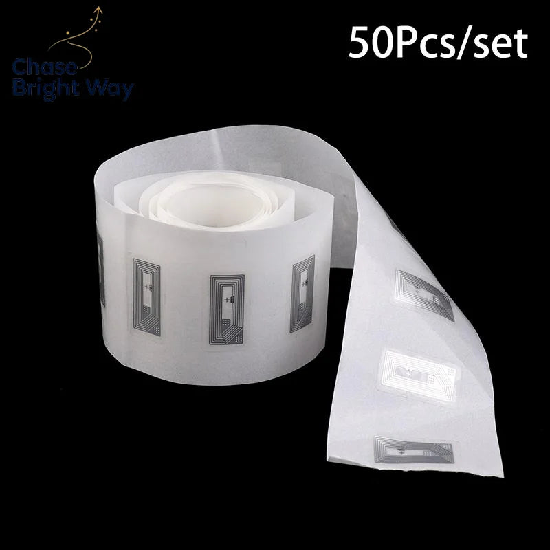 NFC Ntag213 Sticker Tags 50-Pack – 13.56MHz Wet Inlay Labels
