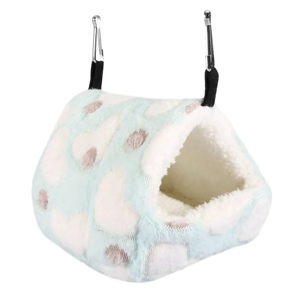 Flannel Hanging Pet Hammock Nest – Small Animal Cage Bed
