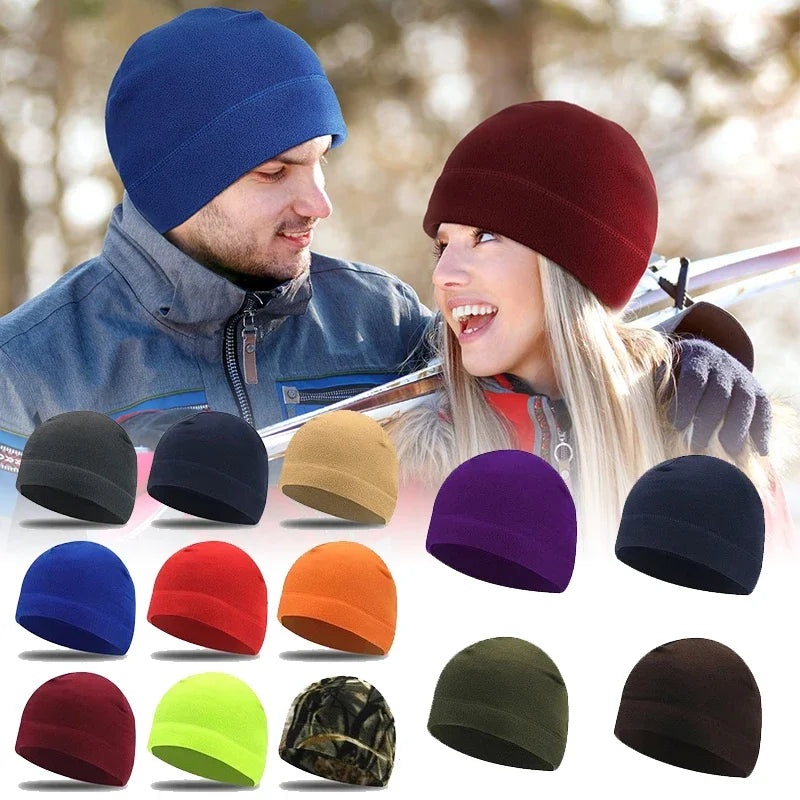 Unisex Polar Fleece Tactical Beanie – Windproof Outdoor Cap