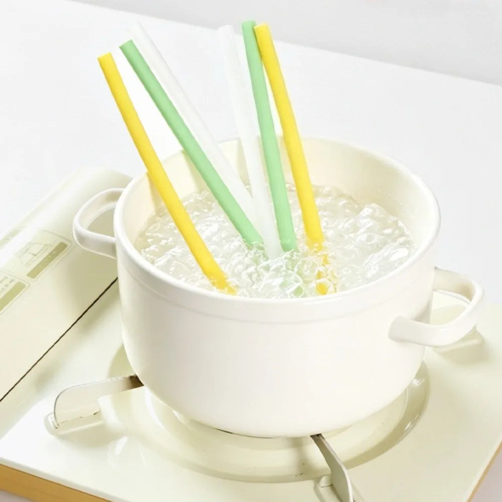 10-Pack Food Grade Silicone Straws – Foldable & Detachable