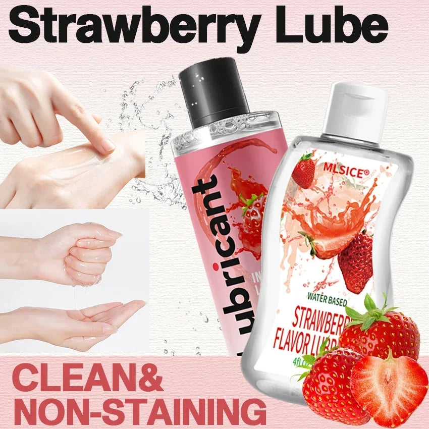 Strawberry Water-Based Personal Lubricant Gel – 120ml/300ml