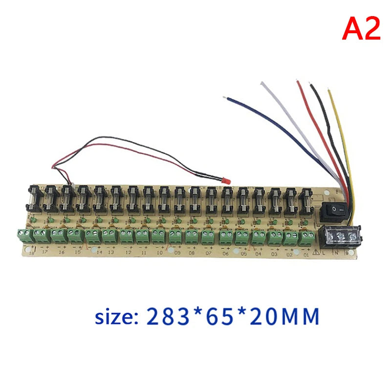 9/18-Way PCB Terminal DC Power Distribution Board – 24V