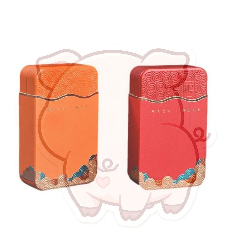 Wavy Pattern Metal Tea Storage Tin – Airtight Portable Canister