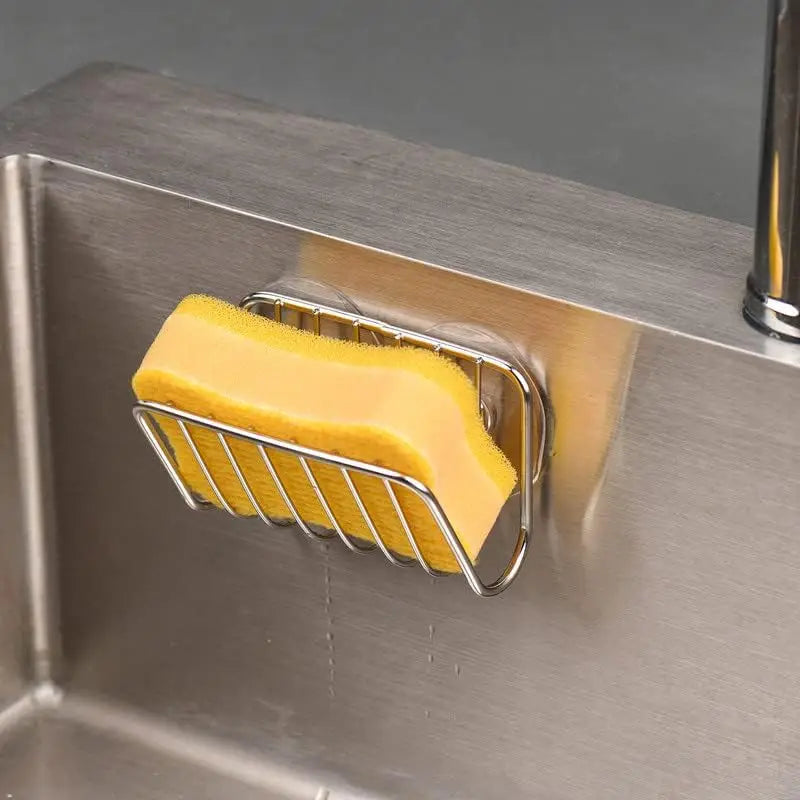 Stainless Steel Sponge Holder – Suction Cup Sink Caddy