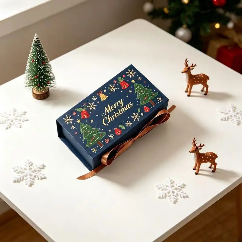 10-Pack Christmas Gift Boxes with Ribbon | Holiday Packaging