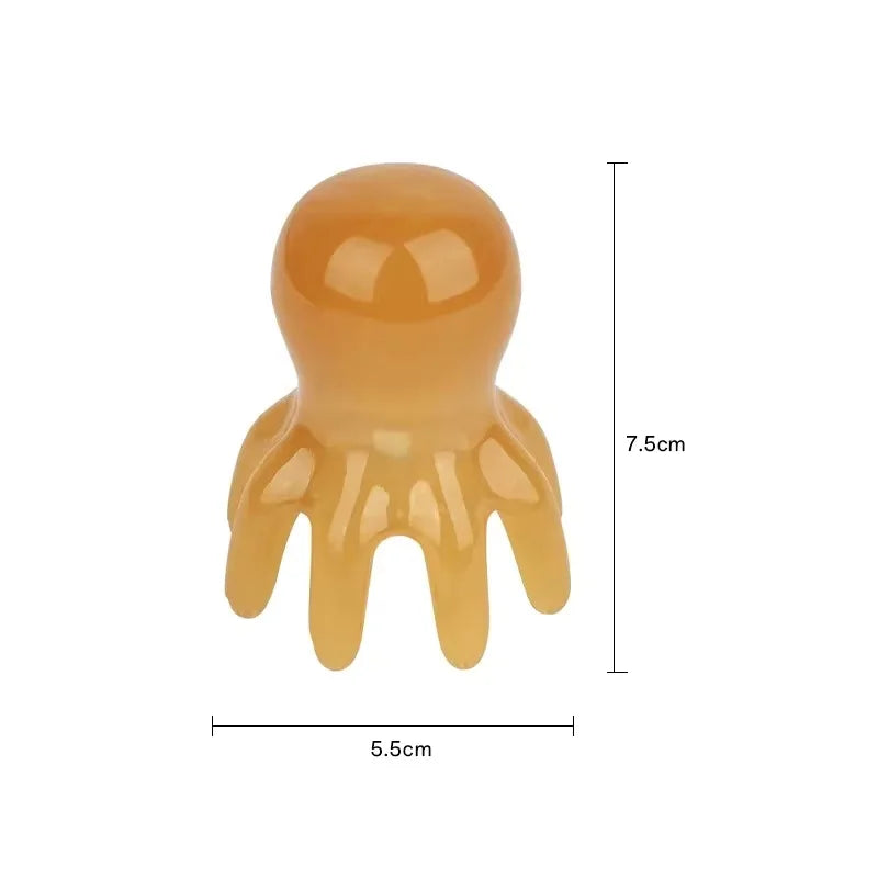 Octopus Resin Scalp Massage Comb – Meridian Scraping Tool