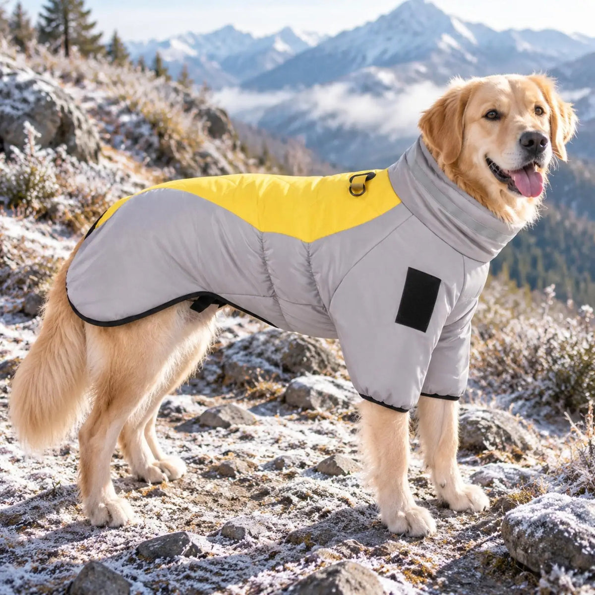 Reflective Quilted Dog Winter Coat – Water-Resistant Jacket