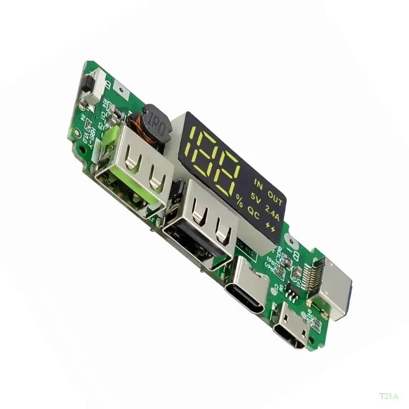 T21A 18650 Battery Charging Board – Dual USB Power Module