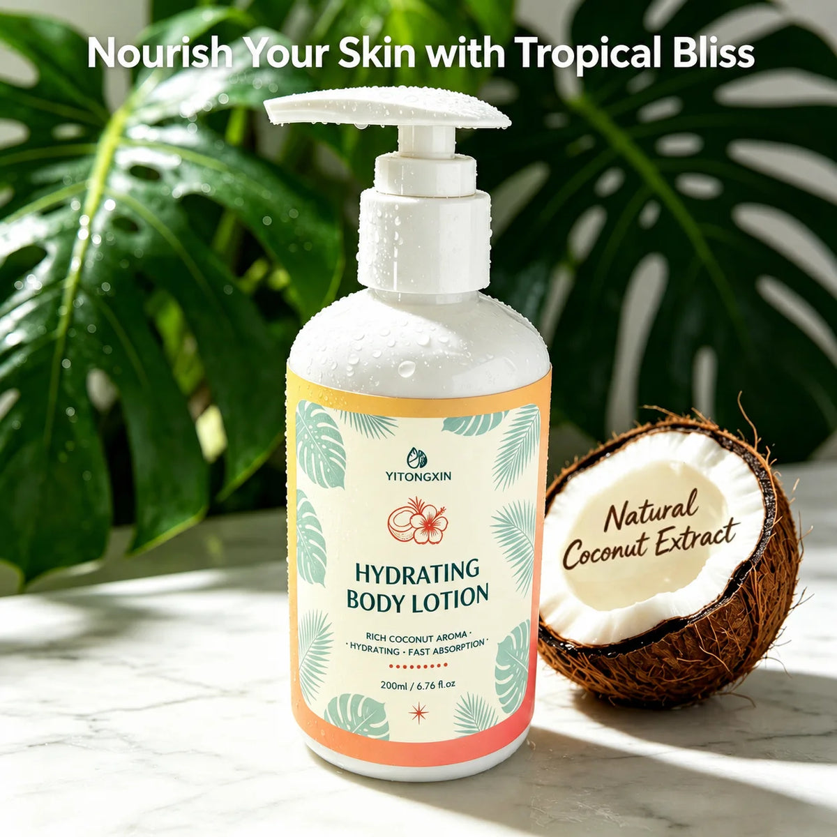 YITONGXIN 200ml Coconut Body Lotion – Lightweight & Moisturizing